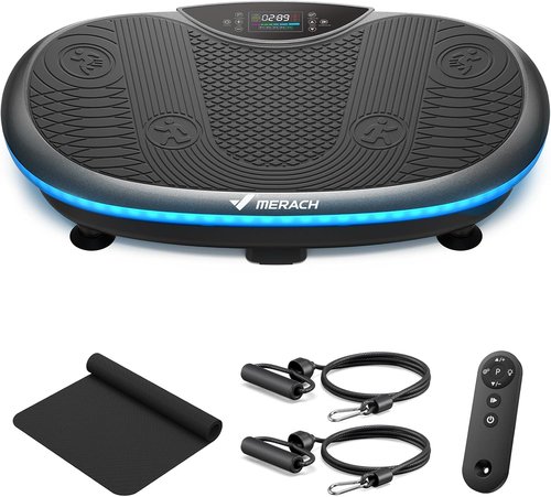 MERACH Vibration Plate Exercise Machine - 4D Whole Body Workout for Weight Loss & Muscle Activation | Home Fitness Equipment with Bluetooth