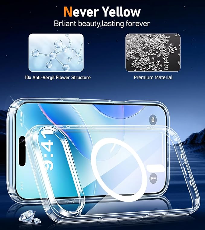 for iPhone Air Case Clear, Magnetic iPhone Air Case