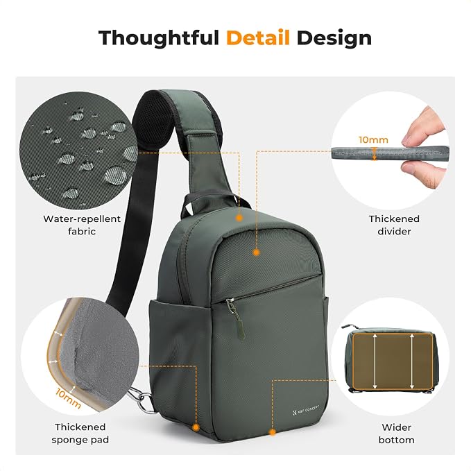 K&F CONCEPT Small Camera Bag for Photographer, Camera Sling Crossbody bag for