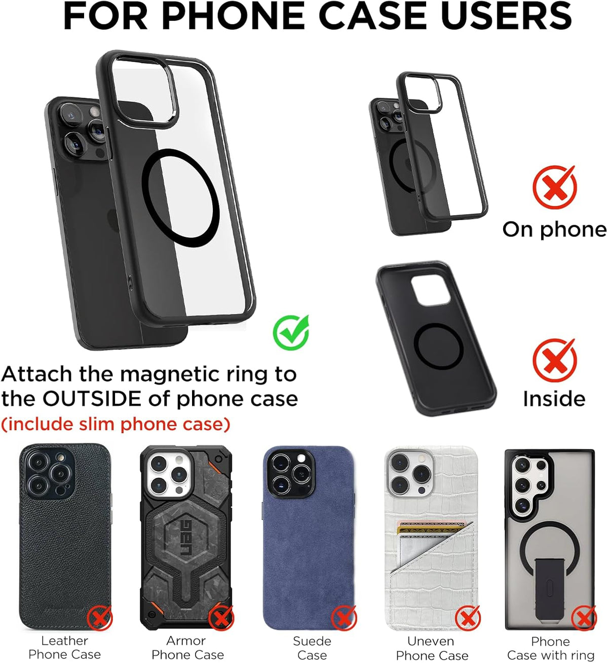 MSXTTLY Vacuum Magnetic Phone Holder, Suction Cup Phone Mount for Your Car