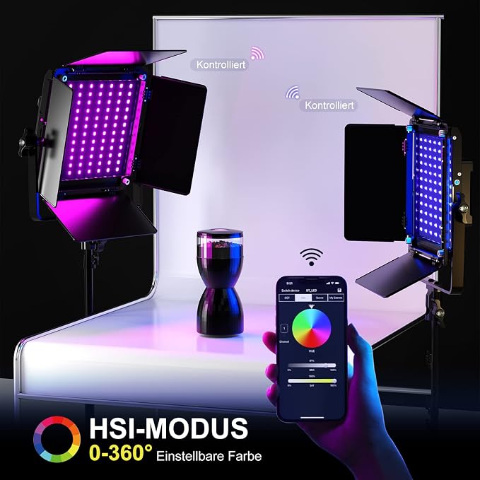GVM 800D RGB Led Video Light, 40W Photography Lighting Led Panel Light
