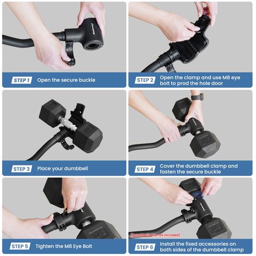 Dumbbell to Barbell Converter, Dumbbell Barbell Converter Bar, Adjustable Weight Bar, Dumbbell Converter for Weightlifting(Straight and EZ Curl)