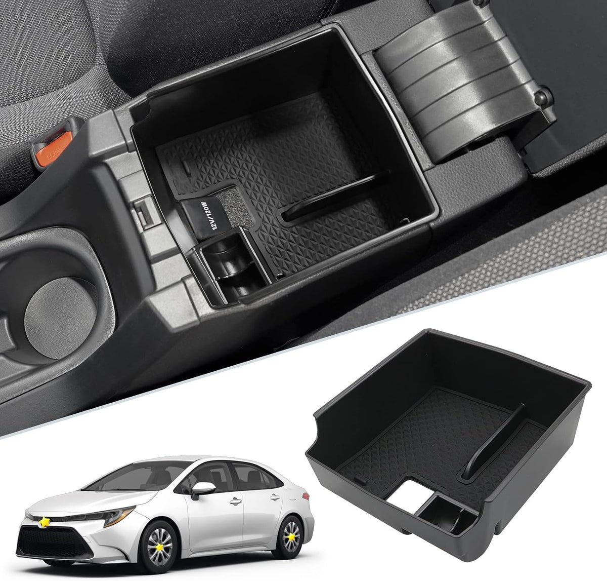 SKTU for 2022-2027 Toyota Corolla Center Console Organizer w/Coin Holder