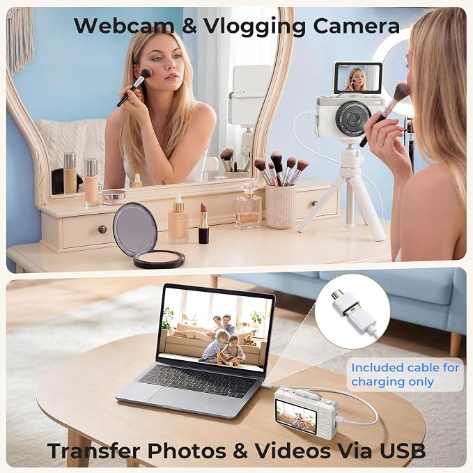 4K Digital Camera for Photography, 2026 Latest 64MP Autofocus WiFi Vlogging