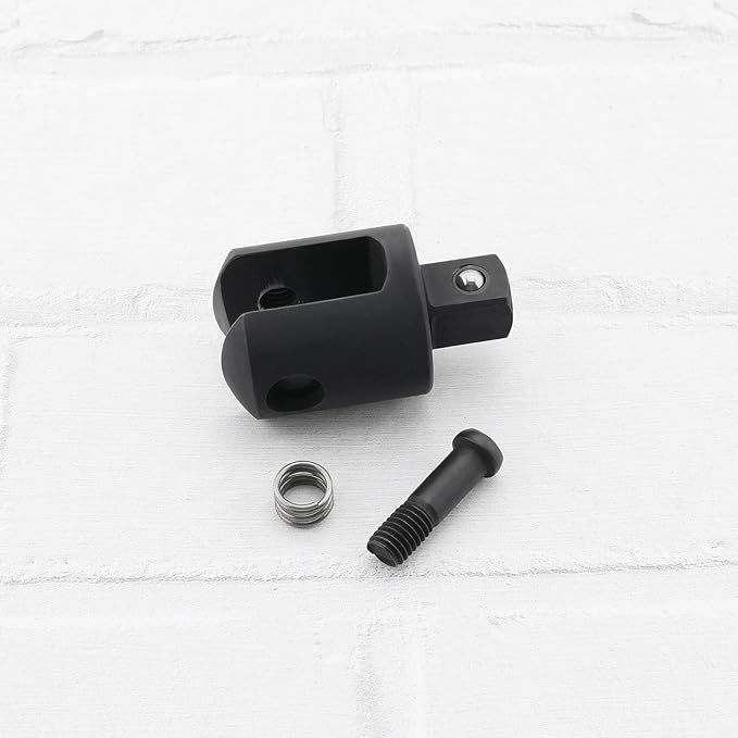 SING F LTD 2 Pcs 1/2 Inch Drive Breaker Power Knuckle Bar Head Socket Strong Arm Power Bar Head Socket Wheel Wrench Knuckle Joint, Black