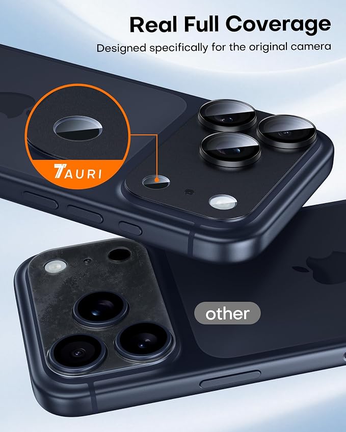 TAURI 2 Pack for iPhone 17 Pro Max Camera Lens Protector, Full Coverage