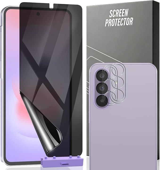 Privacy Screen Protector for Samsung Galaxy A37, 1+2 Pack TPU Anti-Spy Film