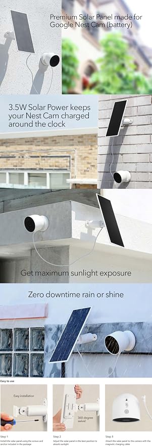 Wasserstein Premium Solar Panel, Solar Panel Charger