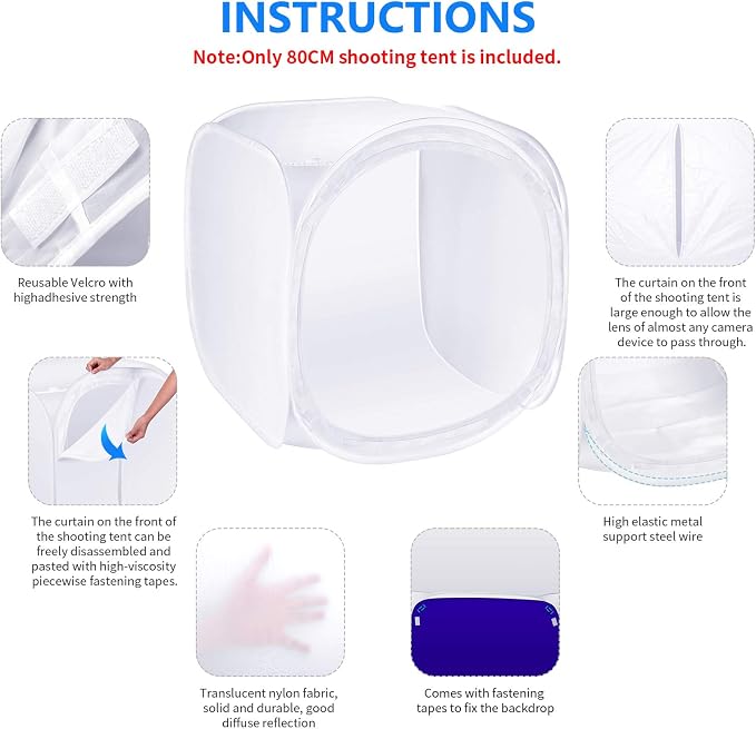 Neewer® 24x24 inch/60x60 cm Photo Studio Shooting Tent Light Cube Diffusion