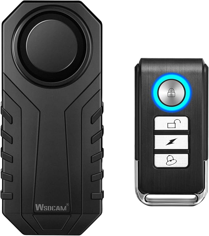 Wsdcam 113dB Bike Alarm Wireless Vibration Motion Sensor Waterproof Motorcycle