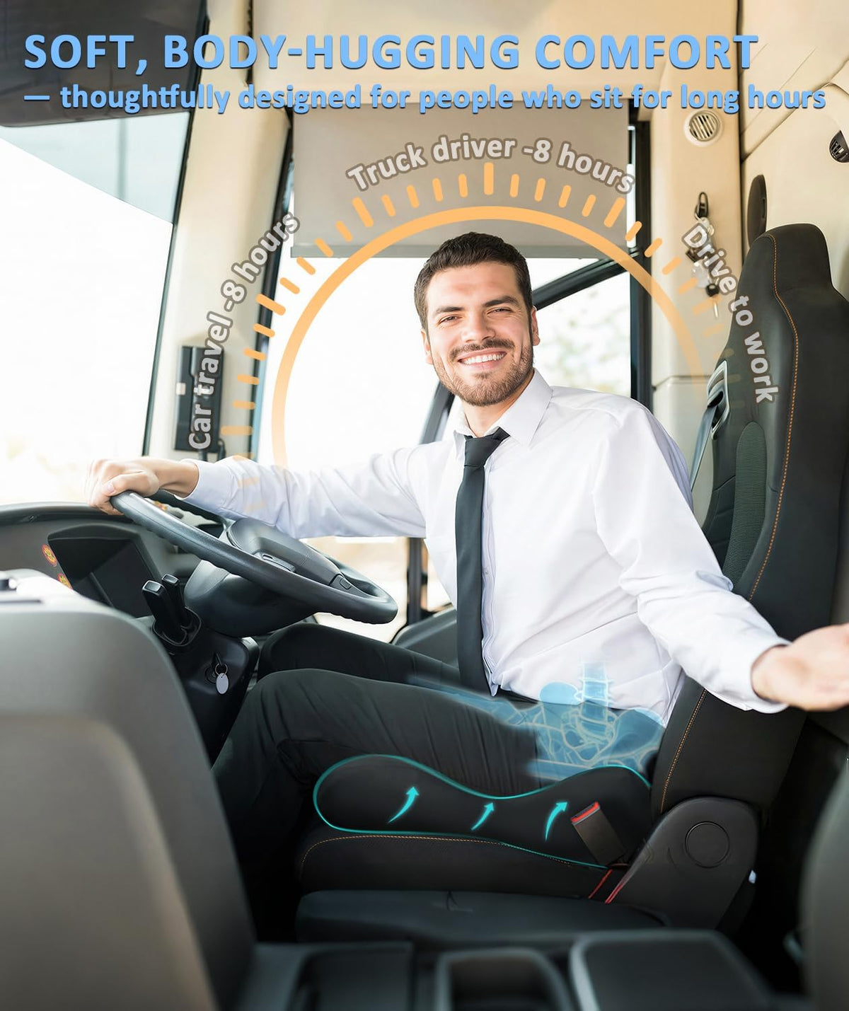 Seat Cushion for Car, Office Chair Cushion for Butt Tailbone Pain Relief