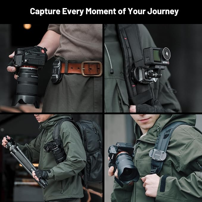 PGYTECH 2025 New Version Beetle Camera Clip V2, Quick Release Camera Backpack