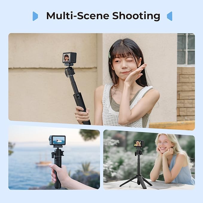 SmallRig Action Camera Selfie Stick Tripod, 7.8-21.6in Extendable, 360° Ball