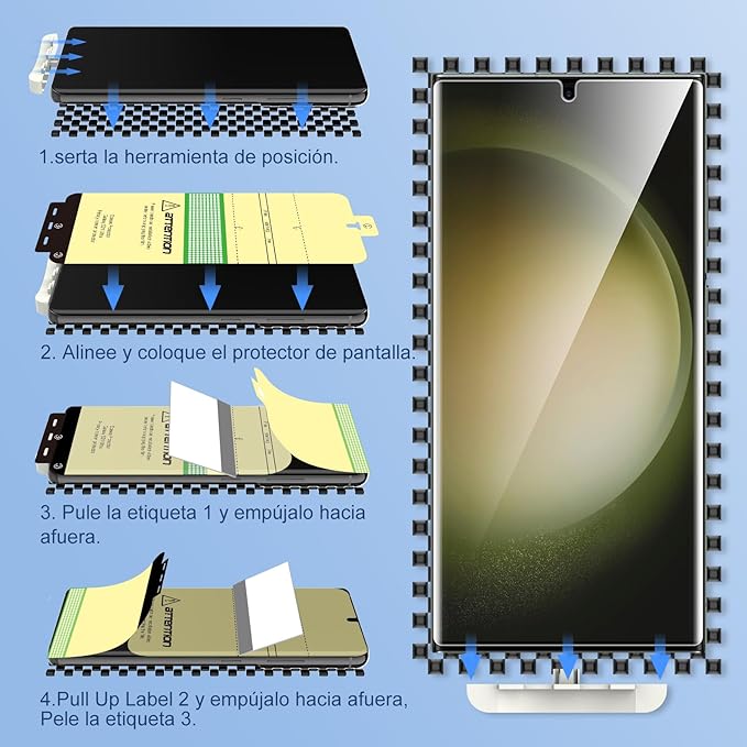 LK 2 Pack for Samsung Galaxy S23 Ultra Screen Protector, 2 Pack Glass Camera