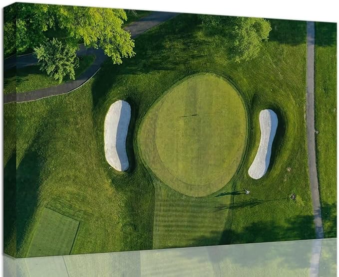 chenchenArt Westchester New York Golf Course Wall Art for Living Room Bedroom Bathroom Home Decorations USA Golf Course Picture Poster Canvas Prints Modern Artwork Framed Ready to Hang(12''H x 16''W)