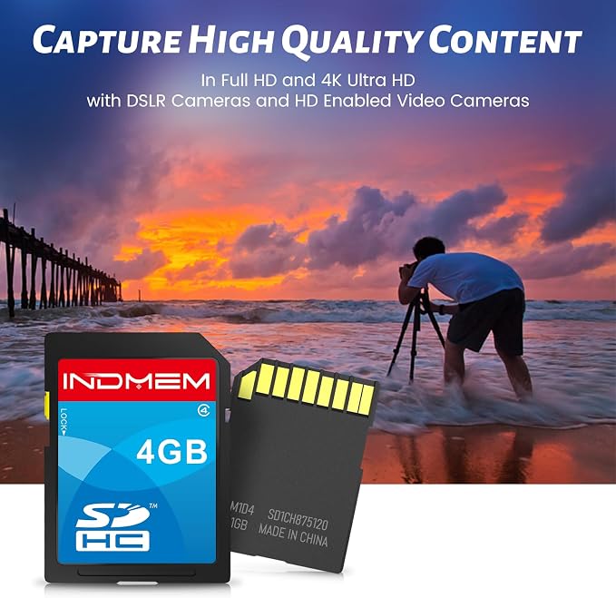 SD Card 4GB, 10 Packs Class 4 4GB Flash Memory Card MLC Standard Secure Digital