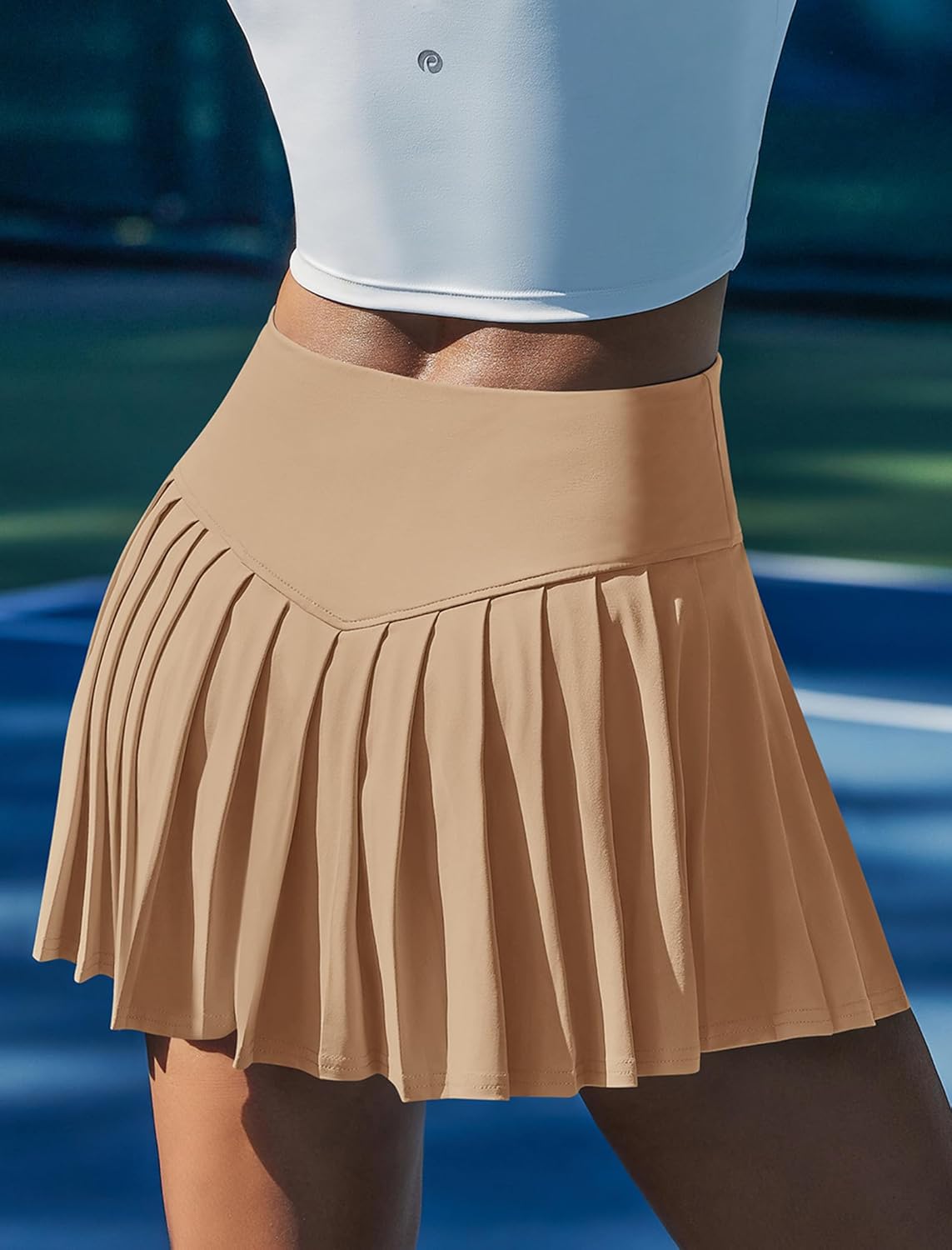 PINSPARK Pleated Tennis Skirts for Women - High Waist Lightweight Mini Athletic Skorts | Ideal for Golf & Pickleball