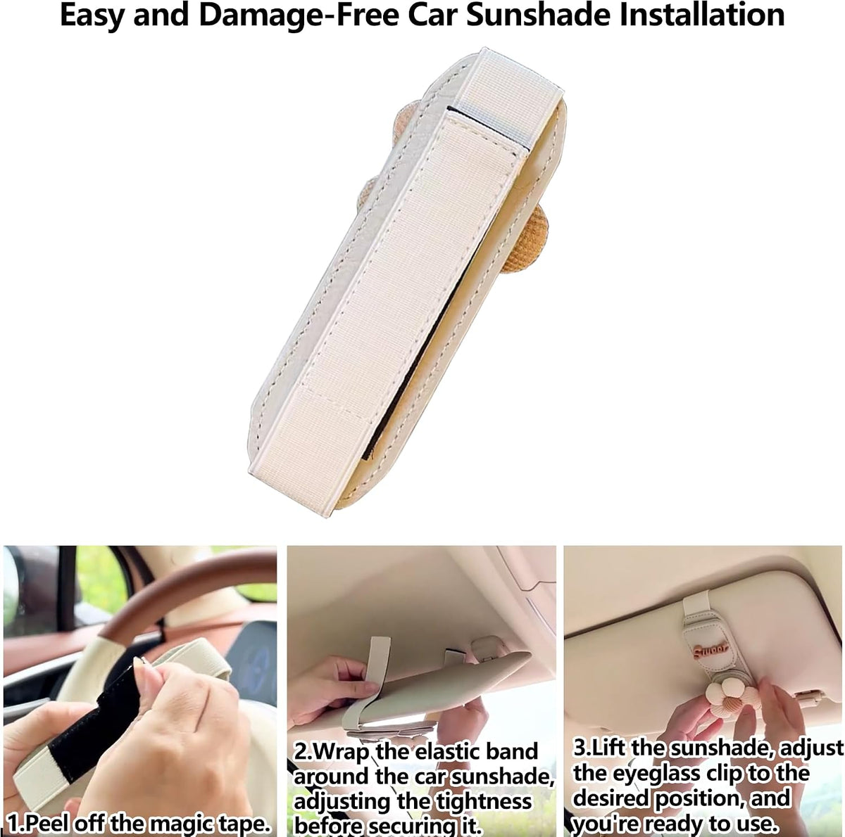 Car Sunglasses Holder Eyeglass Clip with Sun Visor Storage for Cards Magnetic Eyewear Clamp Car Decor