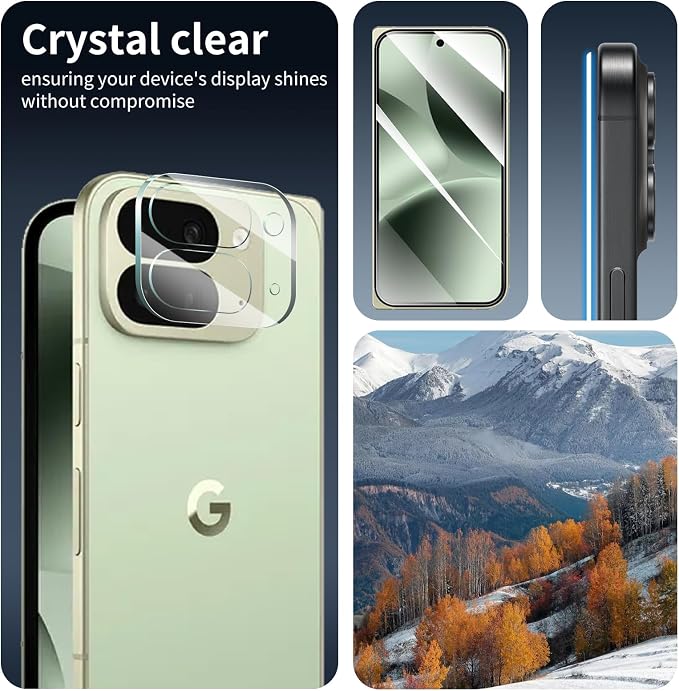 4-Pack Camera Lens Protector for Google Pixel 10 Pro Fold, Tempered Glass
