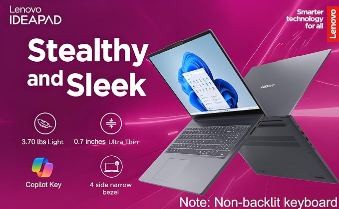 Lenovo 16" Numeric Keypad Intel i5-13420H 24GB DDR5 1TB SSD Laptop | FHD Display, WiFi 6, Privacy Webcam, Numeric Keypad, Windows 11, Luna Grey, 8-Core Performance