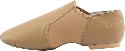 Linodes Unisex Jazz Dance Shoes - Slip-On Leather Upper for Men & Women | Comfortable Fit