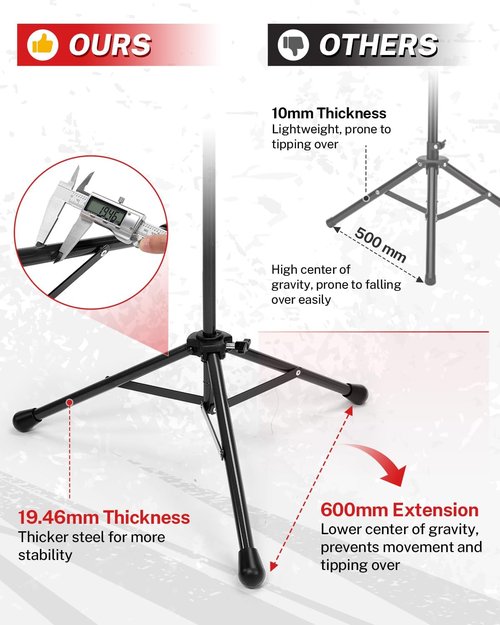 Gonex Portable Baseball Softball Batting Tee - Collapsible Tripod Stand with Carrying Bag