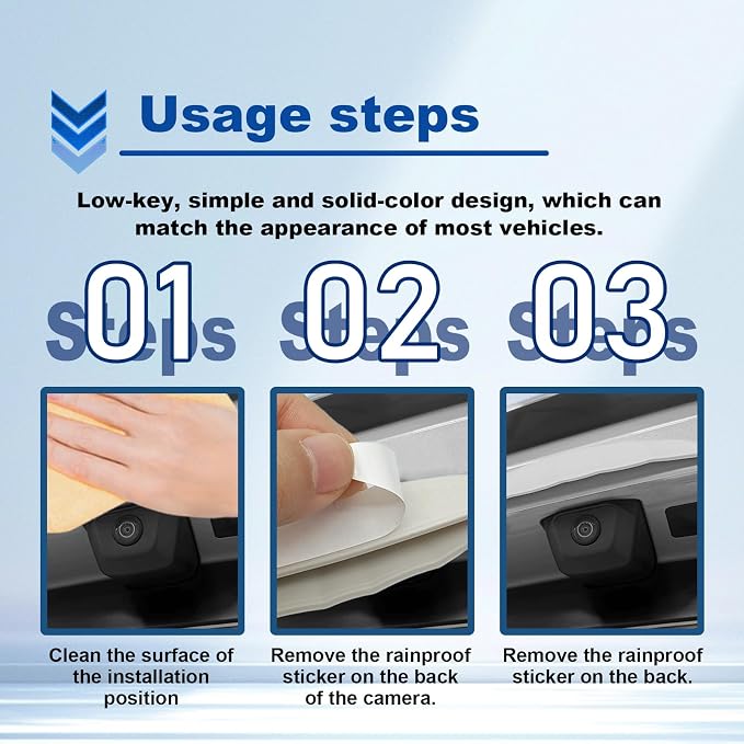 Car Reversing Camera rain Cover, Car Backup Camera Protective Sticker, Silicone