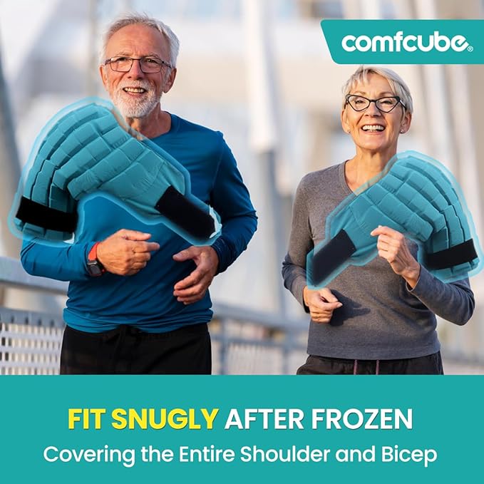Shoulder Ice Pack Wrap for Injuries, 2 Hours Long Lasting Rotator Cuff Cold Therapy Flexible Shoulder Ice Pack for Pain Relief, FSA Eligible, Cold Pack for Tendinitis, Surgery, Swelling