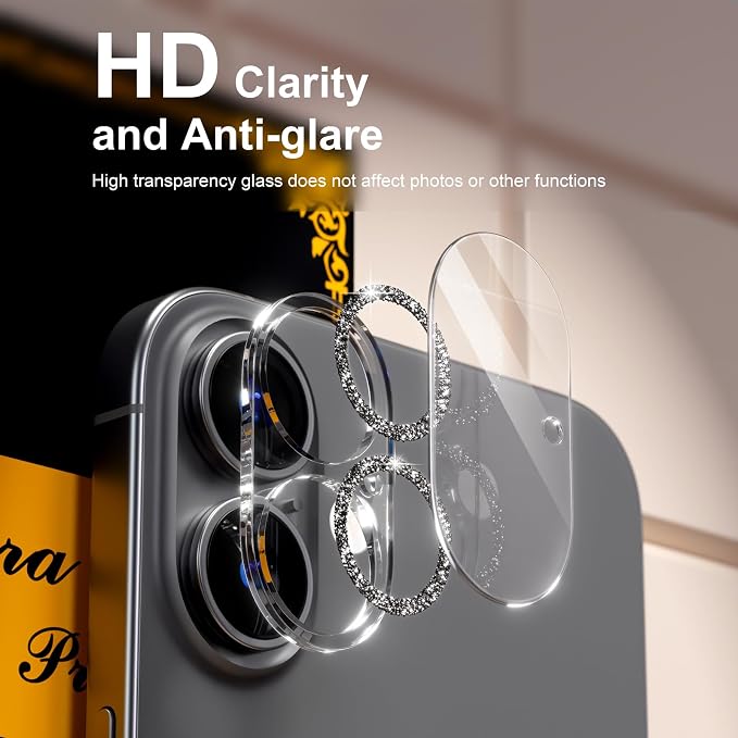 for 6 Pack iPhone 17 / iPhone 16 / iPhone 16 Plus Camera Lens Protector 9H