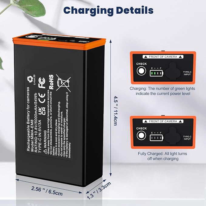 2-Pack 5000mAh Replacement Battery