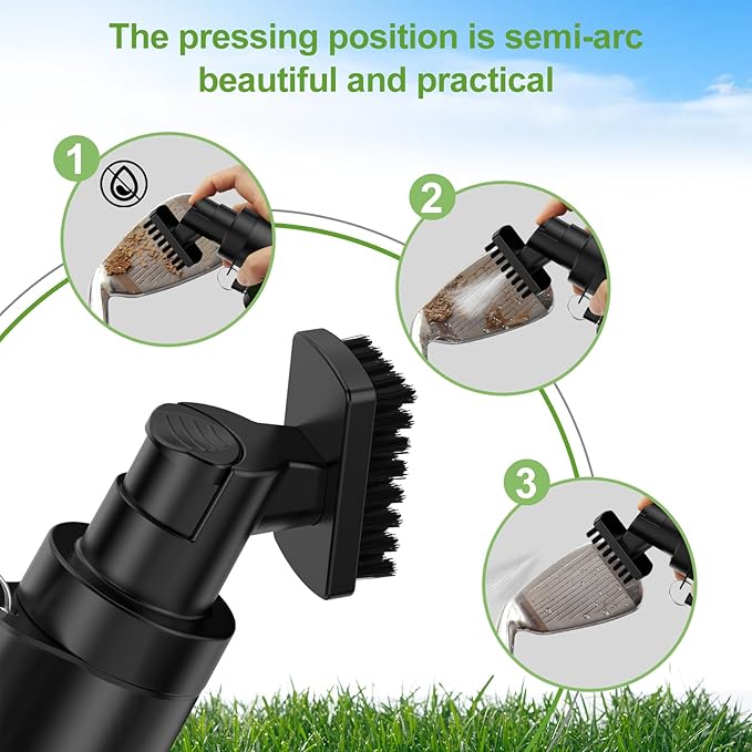 Premium Golf Club Cleaner Brush with Pressurized Water Sprayer – 5OZ Portable Club Brush for Quick Cleaning, Ideal Golf Accessories for Men – Caddy Splash Design