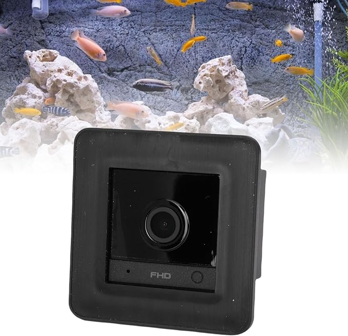 CCYLEZ Fish Tank Camera, 2K HD 140 Wide Angle Anti WiFi Aquarium Camera with AI Motion Detection, for Reptile Terrarium Aquarium Breeding Tank