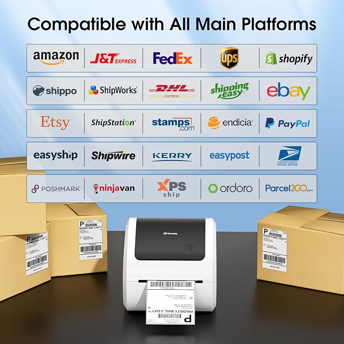 Bluetooth Shipping Label Printer 4x6