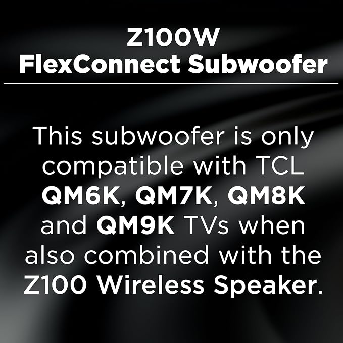 TCL Z100 Wireless Immersive 3D Home Theater Speaker QM6K, QM7K, QM8K, QM9K & X11L | Dolby Atmos Smart Auto Calibration | Flexible Placement & Modern Design | Latest Model