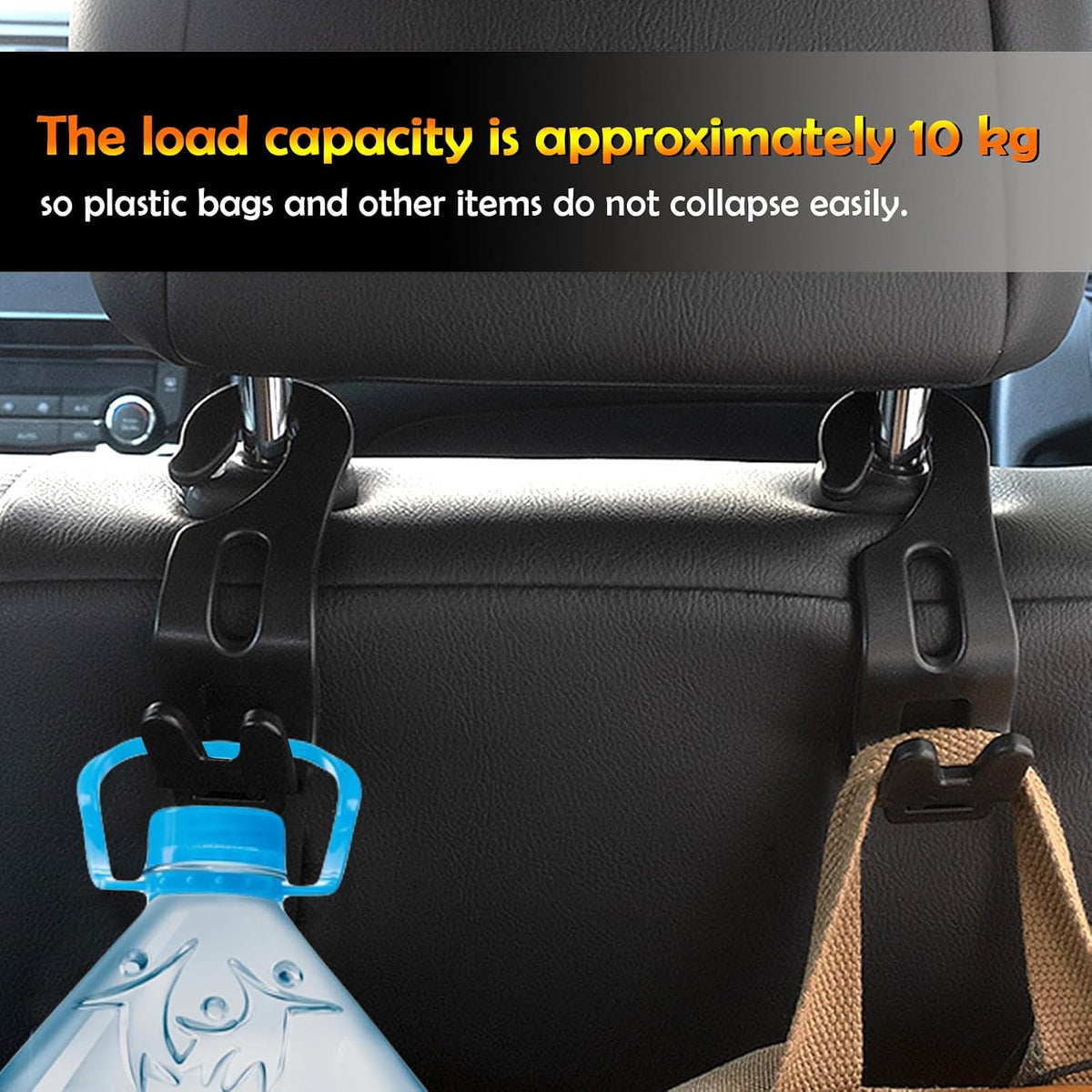 Car Coat Hanger with 2 Car Seat Headrest Hooks