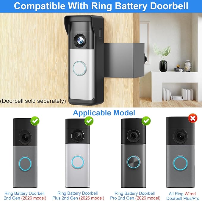 Anti-Theft Doorbell Mount Compatible