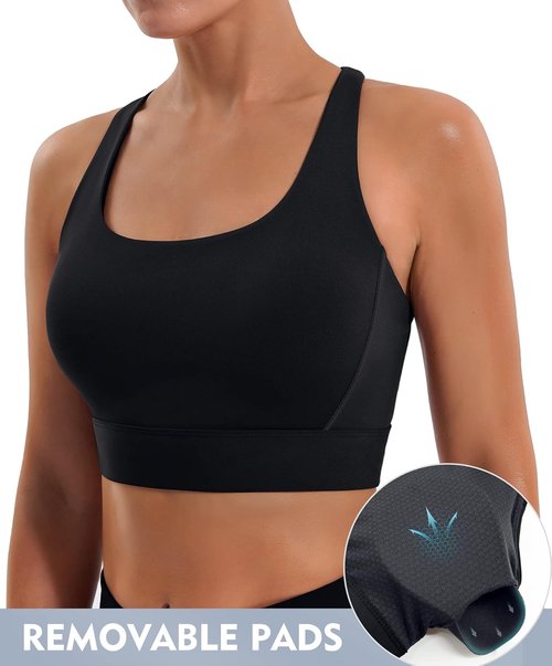 Ewedoos High Support Sports Bra - Adjustable, Push-Up Design for High Impact Workouts | Women's Activewear