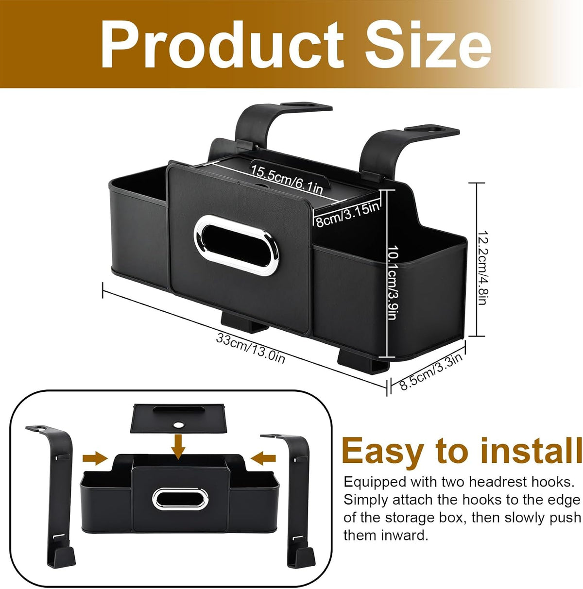 Back Seat Car Organizer, 4-in-1 Multifunctional with Extra Large Capacity