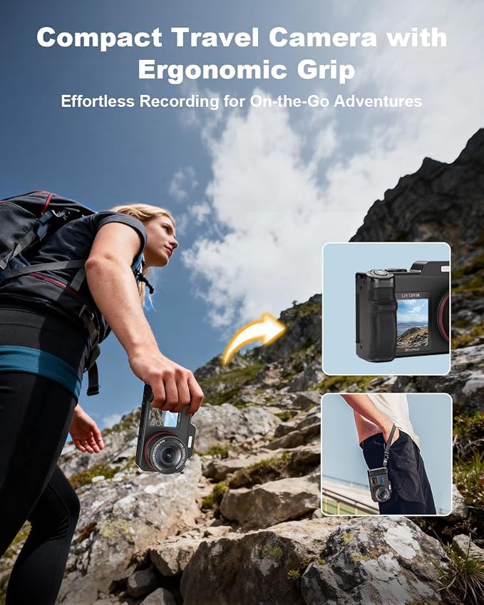 5K-Digital-Cameras for Photography: 2026 Upgrade 80MP 3.5"+2" Dual Screen for