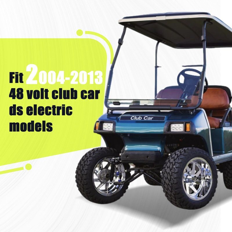 Panglong Golf Cart Charging Port with Cord and Club Car Plug- Charger Receptacle and Charger Plug, Suitable for 2004-2013 48V Club Car DS Electric Carts, OEM #101828901, 101802101
