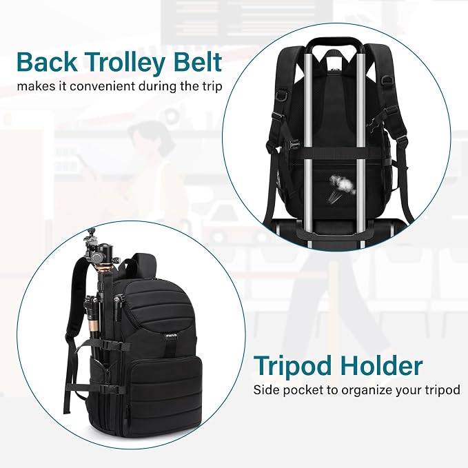 MOSISO Camera Backpack, DSLR/SLR/Mirrorless Camera Bag, Top Quick Access