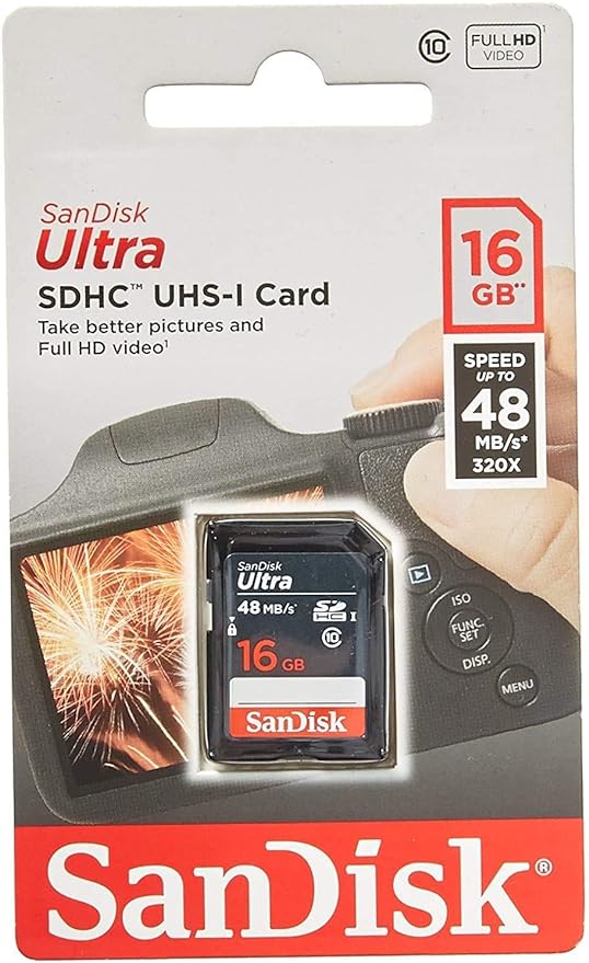 5 Pack - SanDisk Ultra 16GB SD SDHC Memory Flash Card UHS-I Class 10 Read Speed
