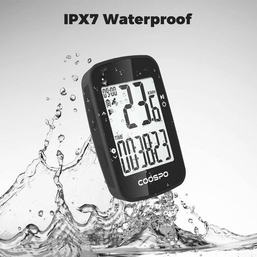 COOSPO BC26 Bike Speedmeter GPS, Wireless Bike Computer for Entry Level Rider, Bicycle Speedometer Odometer with Automatic Backlight, Waterproof and 25H Battery, Support Sync with Strava