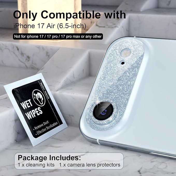 Choiche Compatible for iPhone 17 Air Camera Lens Protector, Bling Camera Cover