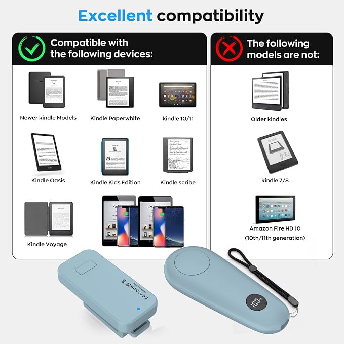 RF Remote Control Page Turner for Kindle Paperwhite Scribe Accessories