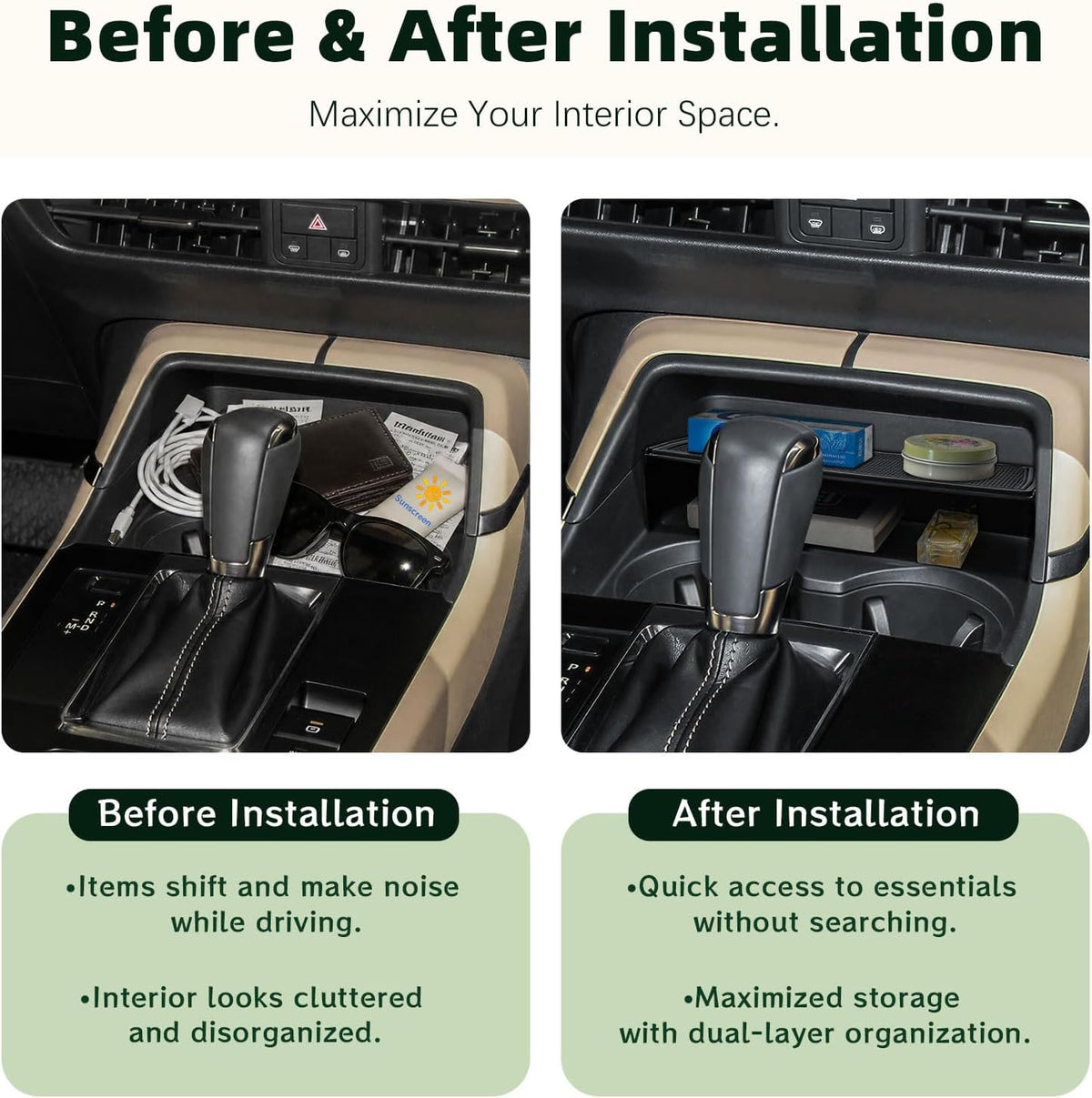 Front Center Console Organizer for 2026 Mazda CX-5 Interior Accessories