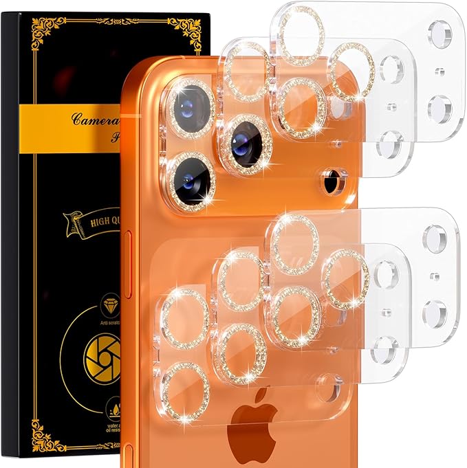 for 6 Pack iPhone 17 Pro Camera Lens Protector 9H Tempered Glass Camera Screen