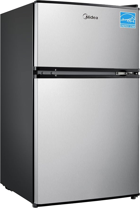 Midea 3.1 Cu.ft Mini Fridge with Freezer, Energy Star Certified, for Dorm