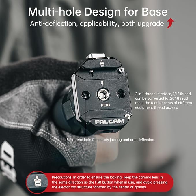 Falcam F38 Multi-Hole Quick Release Plate Kit, 38mm Aluminum QR System