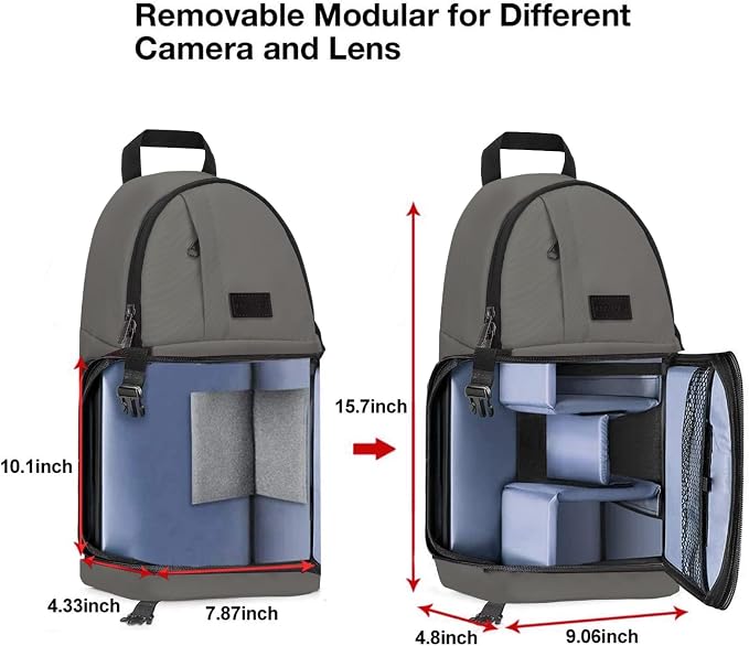 MOSISO Camera Sling Bag, DSLR/SLR/Mirrorless Camera Case Shockproof Photography